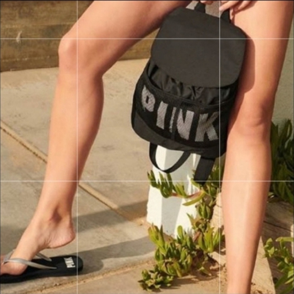 PINK Victoria's Secret Black and White Backpack